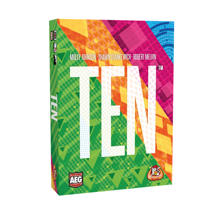 Ten is een heel kleurrijk kaartspel van White Goblin Games