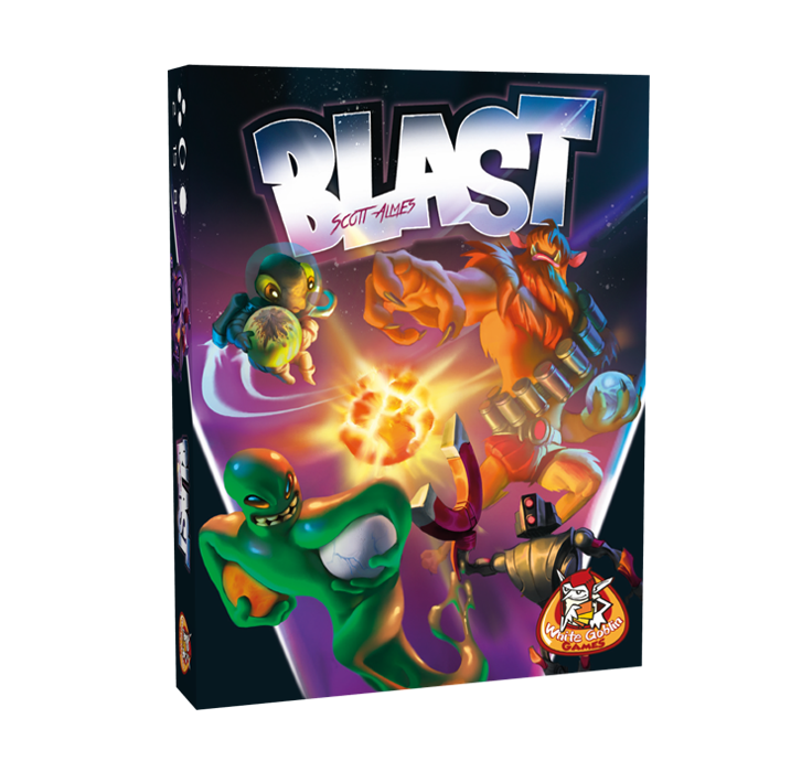 Blast is een Kaartspel met ruimte thema van de auteur van Claim van White Goblin Games