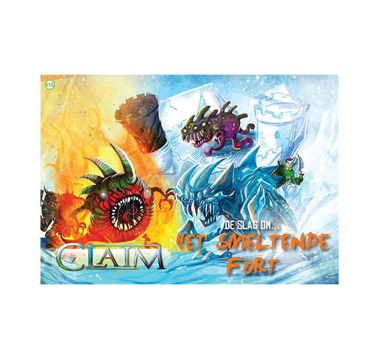 Claim Kaartspel Scenariokaart S12 Het Smeltende Fort van White Goblin Games