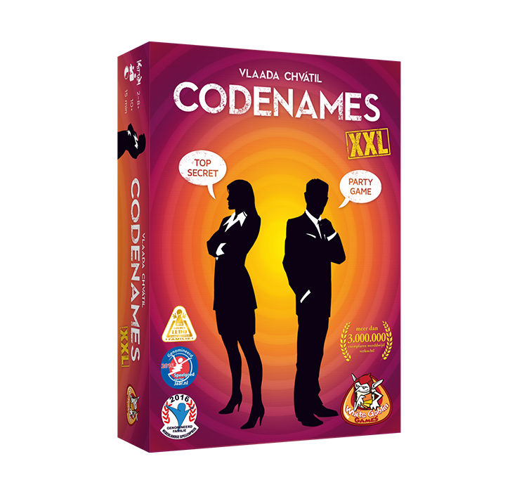 Codenames XXL - partyspel, familiespel - speel codenames op groot formaat.