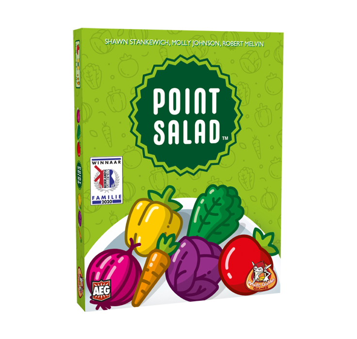 Point Salad is een kleurrijk Kaartspel en winnaar van de NSP van White Goblin Games