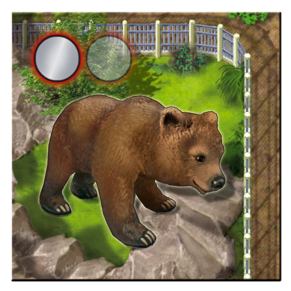 Dit is het Zooloretto Familiespel Grizzly Promo van White Goblin Games