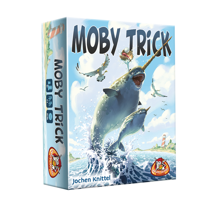 Moby Trick Familie kaartspel vrolijke leuke illustraties White Goblin Games